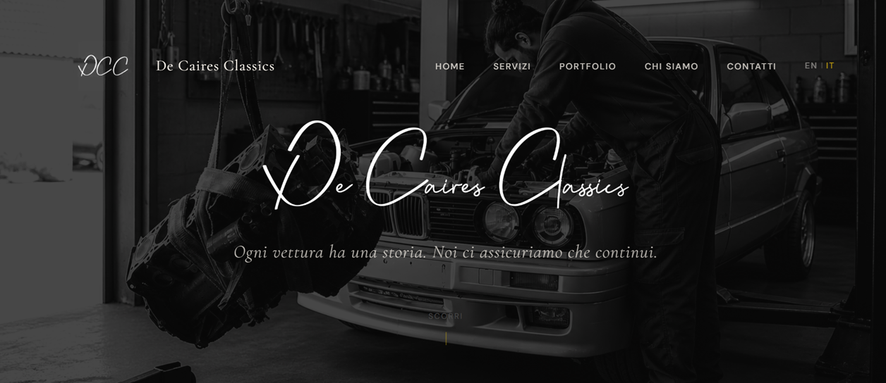 De Caires Classics website homepage